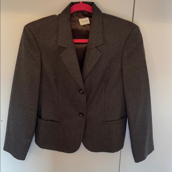 Blazer gray 42 medium wool Italy Benetton jacket - Picture 1 of 6
